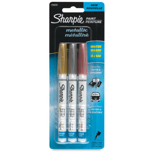 Sharpie Waterbased Paint Marker Set - Gold/Silver/Copper, Metallic