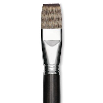 Open in modal - Escoda Vintage Synthetic Brush - Bright, Long  Handle, Size 24
