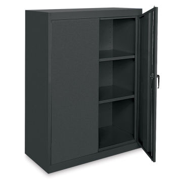 Sandusky Lee Storage Cabinet - 36" x 42" x 18", Black, With Adjustable Shelves