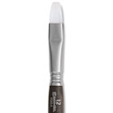 Escoda Perla Toray White Synthetic Travel Brush - Bright, Short Handle, Size 12