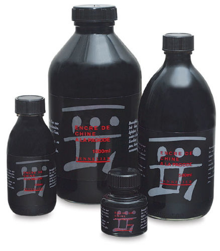 Blick Black Cat Waterproof India Ink, BLICK Art Materials