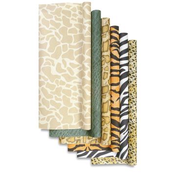 Pacon Fadeless Embossed Safari Prints - 24" x 8', Assorted , Rolls, Pack of 6