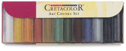 Cretacolor Chunky Charcoal Stick Sets - Set of 12 Assorted colors shown in clear package