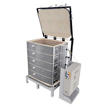 Open in modal - L&L Davinci Rectangular Kiln - T2345-D, Cone 10, 240V-3P, 93.9A, 45" H x 35-1/4" W x 26-1/2" D
