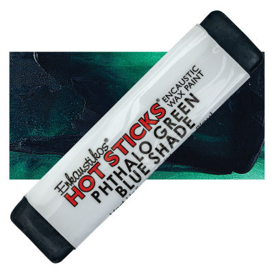 Enkaustikos Hot Sticks Encaustic Wax Paints - Phthalo Green Blue Shade, 13 ml stick