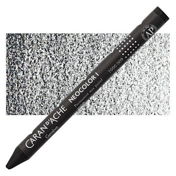 Open in modal - Caran d'Ache Neocolor I Wax Pastel - Black pastel and swatch