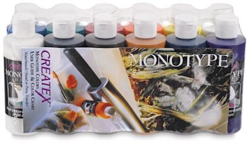Open in modal - Createx Monotype Color Sets - Front of 12 pc Pro set shown in package