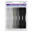 Craft Medley Jewelry Craft Cording Set - Gray Scale, Pkg of 18