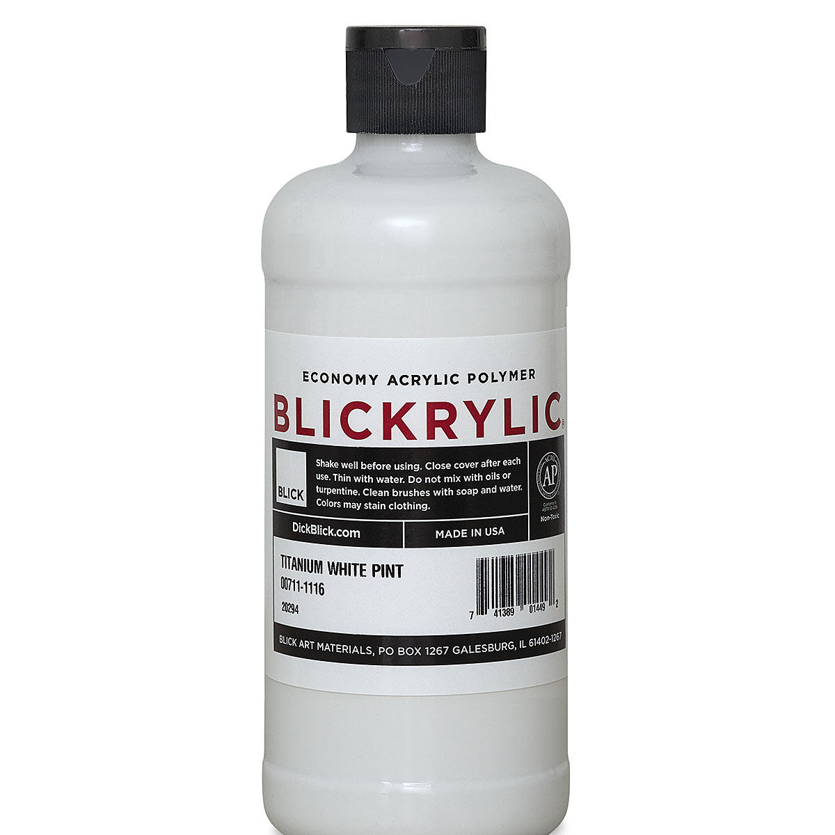 Blickrylic Student Acrylics - Blockout White, Pint