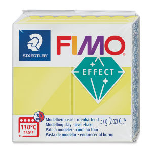 Fimo Translucent Effect Polymer Clay - 2 oz, Translucent Yellow