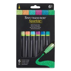 Spectrum Noir Sparkle Glitter Brush Pens - Costal Cottage, Set of 6