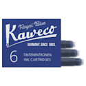 Kaweco Fountain Pen Erasable Ink Cartridges - Royal Blue, Pkg of 6
