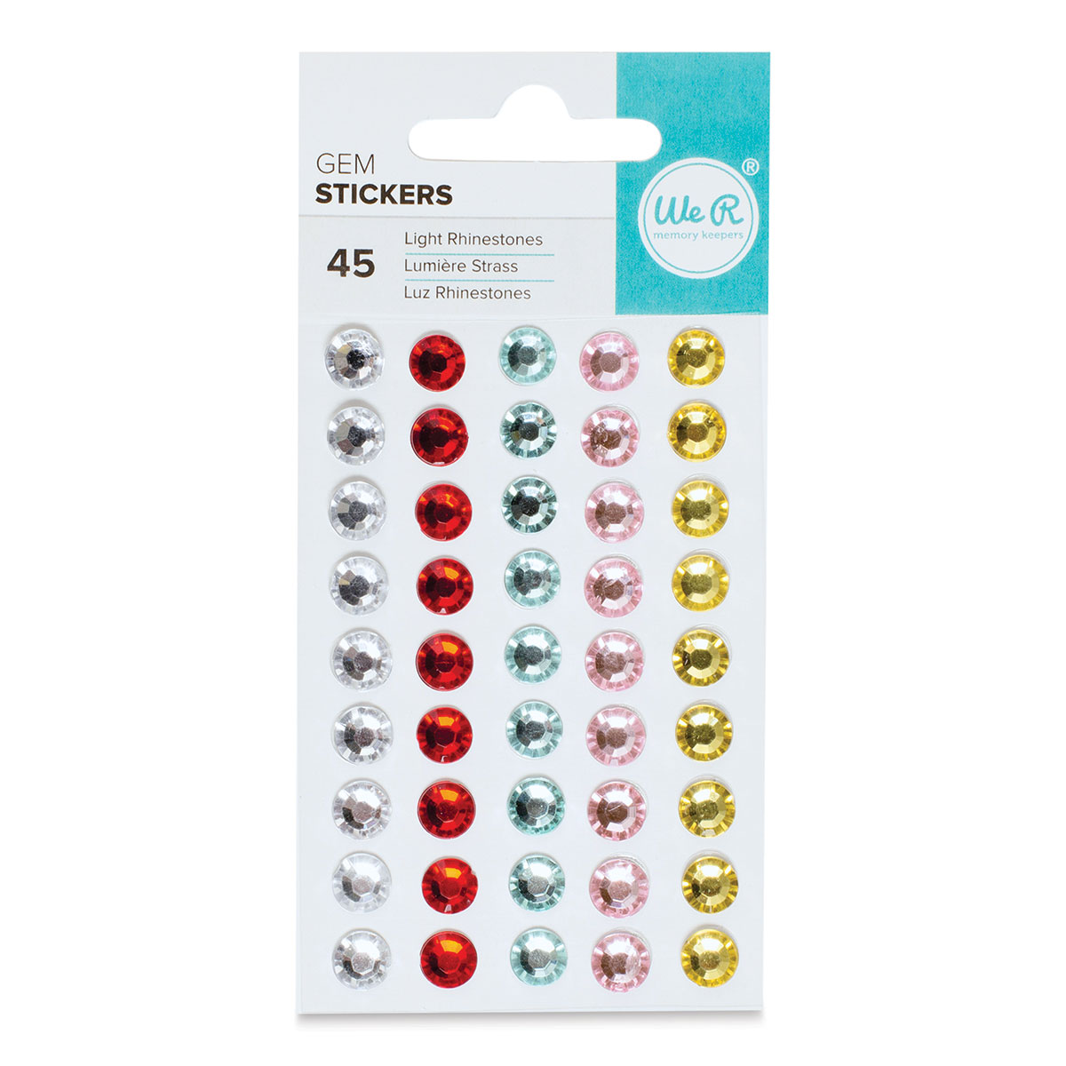 We R Memory Keepers Gem Stickers - Light, Set of 45 | BLICK Art Materials