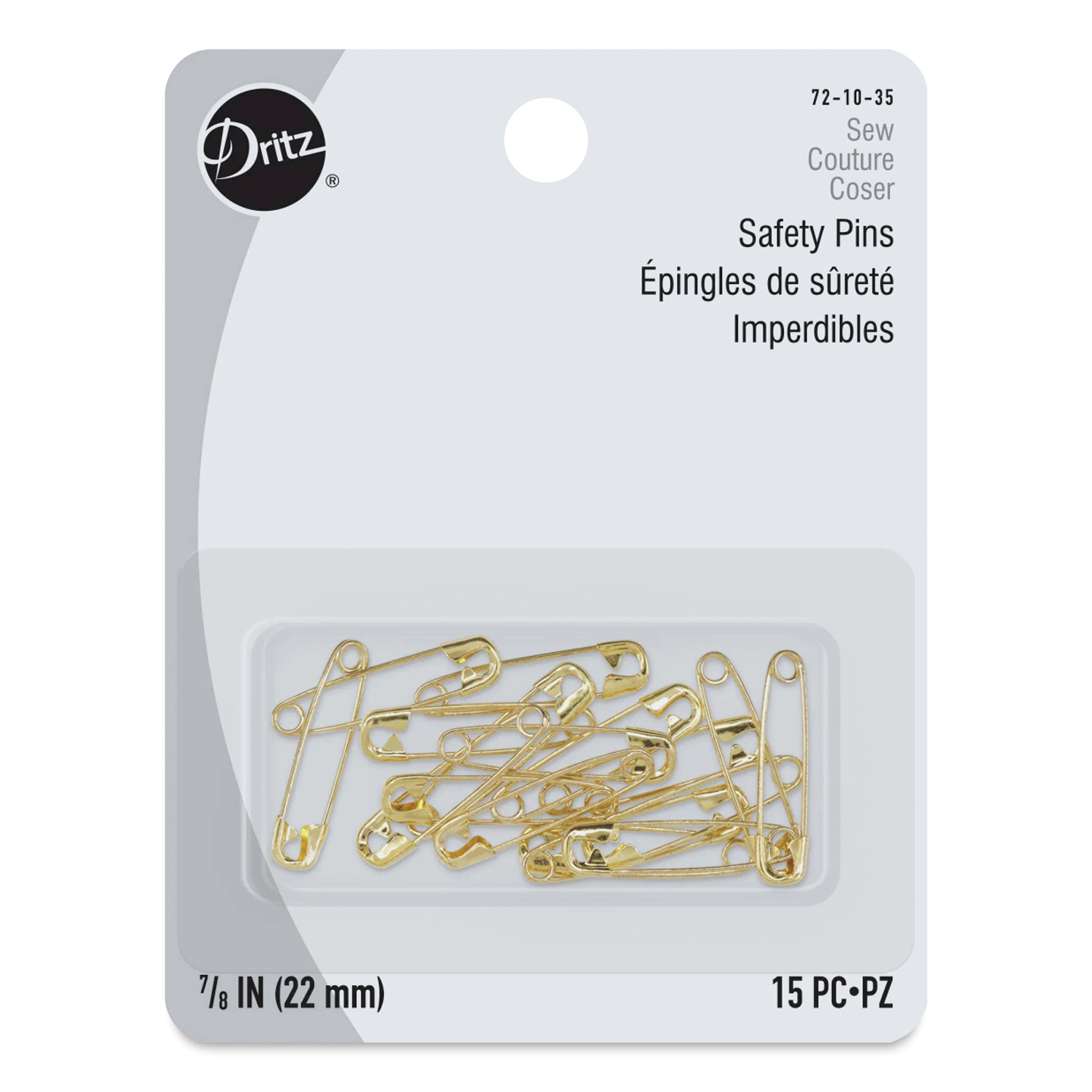 Safety Pins, 27 mm, Pack of 15 – St. Louis Art Supply