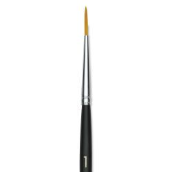 Blick Masterstroke Golden Taklon Brush - Liner, Short Handle, Size 1 (close-up)
