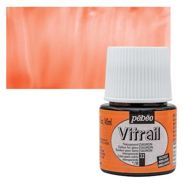 Open in modal - Pebeo Vitrail Paint - Salmon, 45 ml bottle and swatch