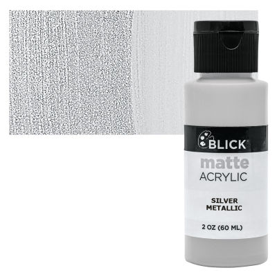 Blick Matte Acrylic - Silver Metallic, 2 oz bottle