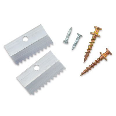 Hangman Self-Leveling Flushmount Hanger Kit - Set of 2 shown with included screws
