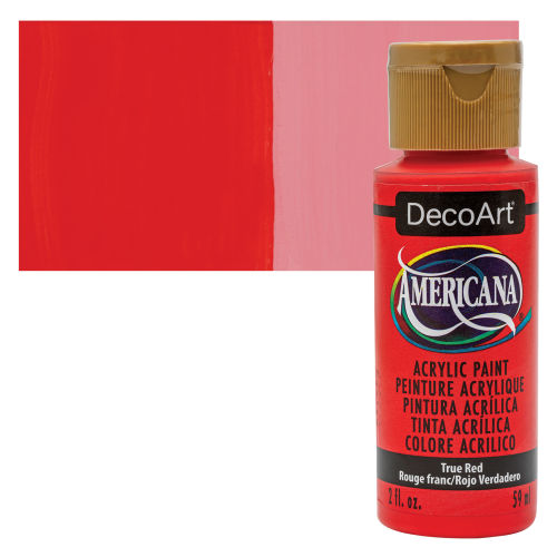  DecoArt Americana Acrylic Paint, 2-Ounce, True Red