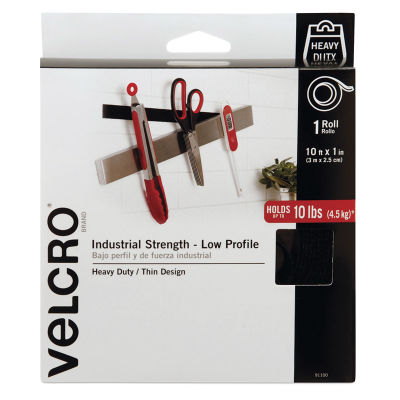 Velcro Brand Industrial Strength Low Profile Tape Roll - Front of package of 10 ft roll