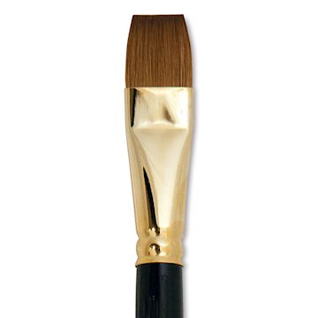 Open in modal - Silver Brush Renaissance Red Sable Brush - Bright, Long Handle, Size 18 close up