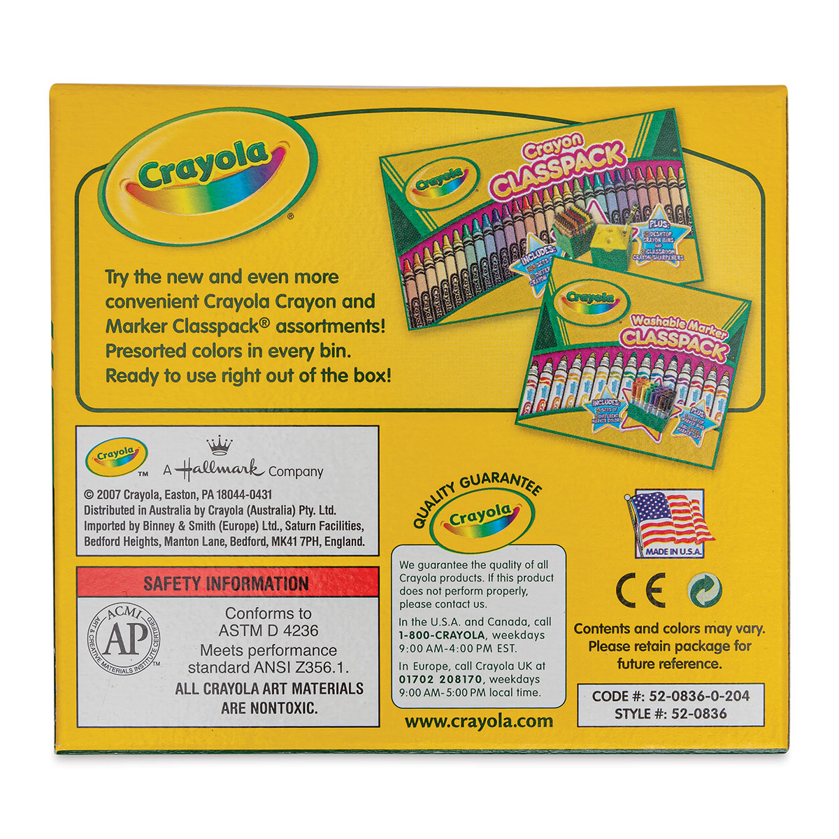 Crayola® Large Crayons, 12 Pack, Carnation Pink (52-0033-010)