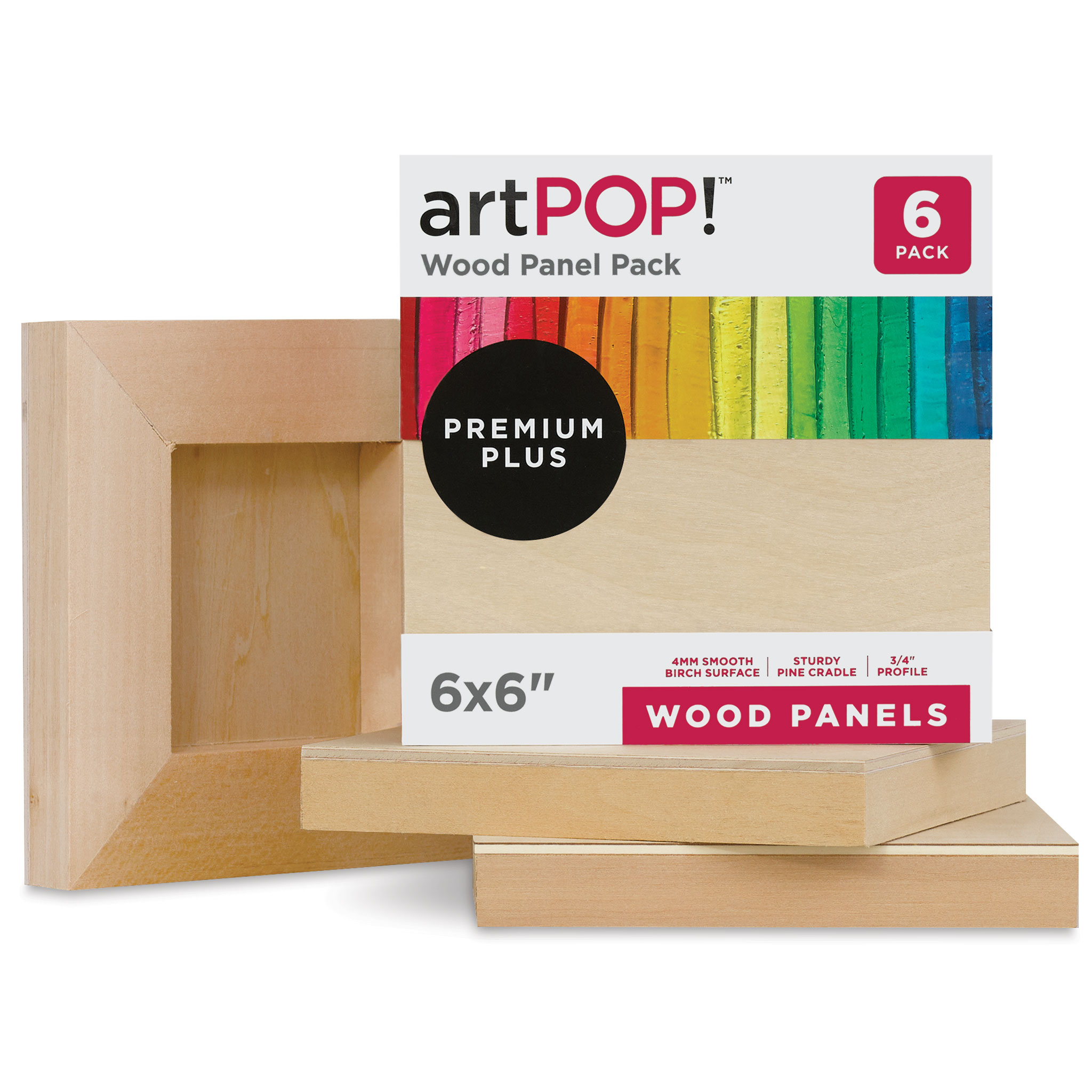 Archival Art Panel with wood cradle made of Natural Maple, all wood  painting support for artist to paint on.