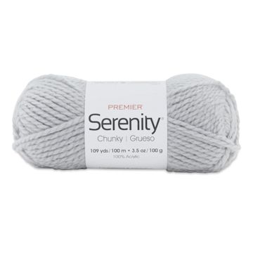 Open in modal - Premier Yarn Serenity Chunky Solids Yarn - Fog, 109 yds