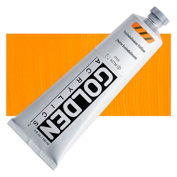 Open in modal - Golden Heavy Body Acrylic Paint - Isoindolinone Yellow, 148 ml Tube and swatch