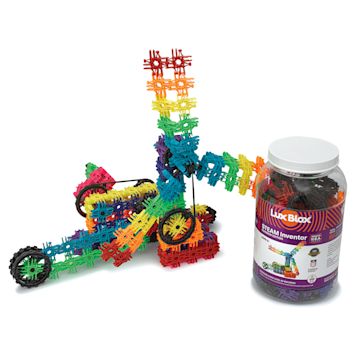 Open in modal - Lux Blox STEAM Inventor Set: Rainbow Edition, windmill next to package
