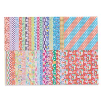 Open in modal - Aitoh Chiyogami Paper Pack - Sheets from Package of 40 spread in two overlapping rows