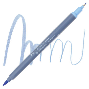 Faber-Castell Goldfaber Aqua Dual Marker - 446 Sky Blue Pastel (swatch and marker)