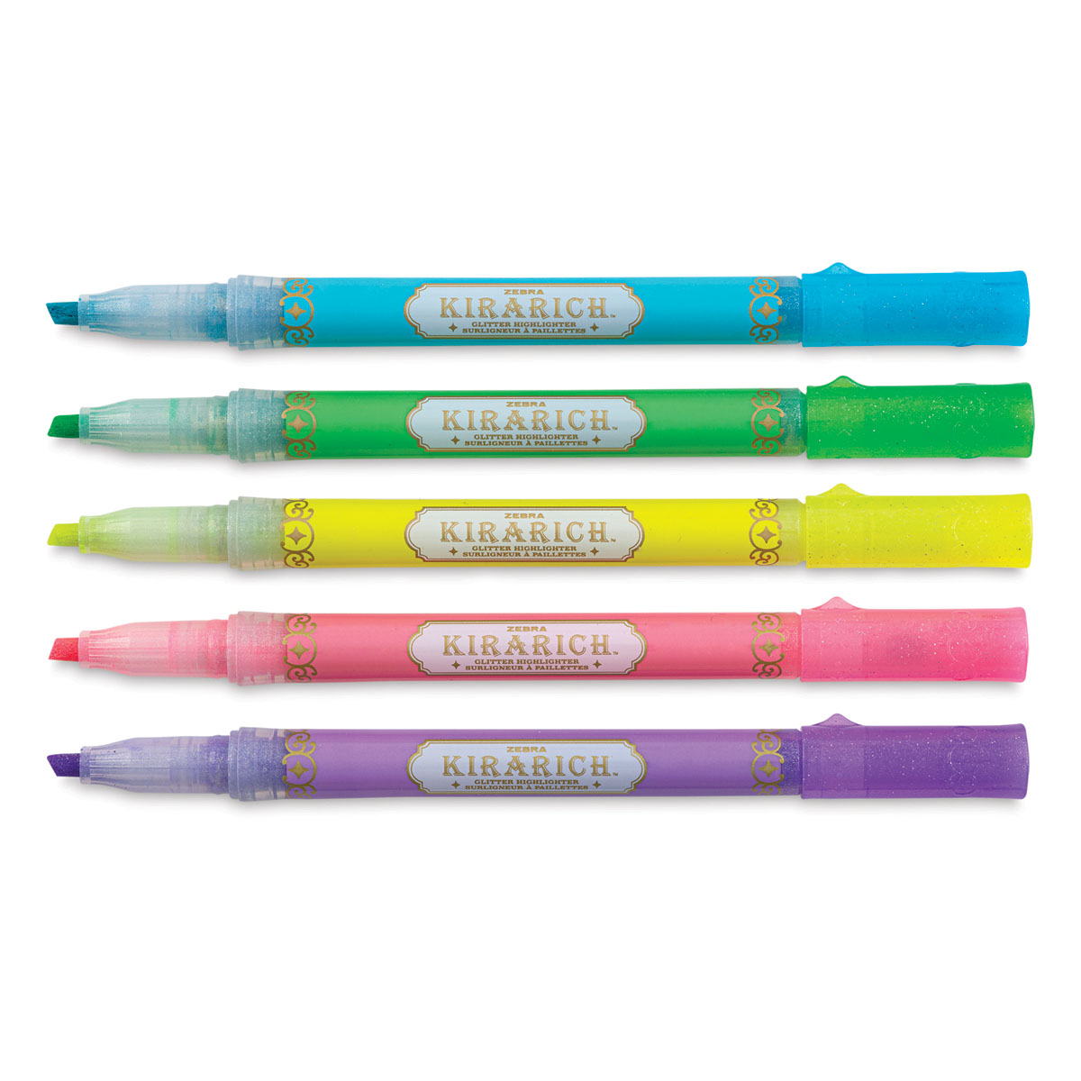 Zebra Pen Kirarich Glitter Highlighters Chisel Tip Assorted