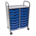 Gratnells Callero Storage Cart with 16 Shallow Trays - Royal Blue