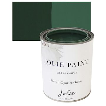 Open in modal - Jolie Matte Finish Paint - French Quarter Green, Quart and swatch