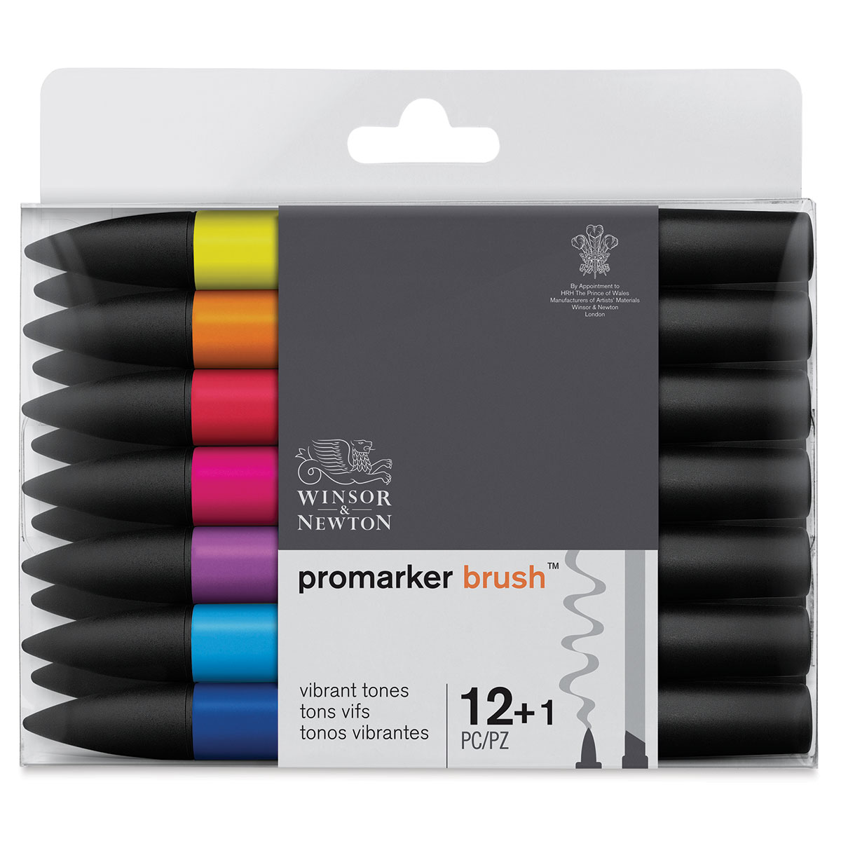 Winsor & Newton Promarker Brush Markers - Essential Colors, Set of 48