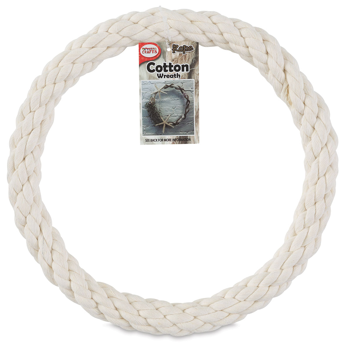 Pepperell Craft Natural Cotton Rope Wreath
