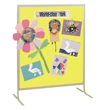 Open in modal - Multiplex Child Size Panel - Yellow Fabric, Hook & Loop Fabric, Beige Frame