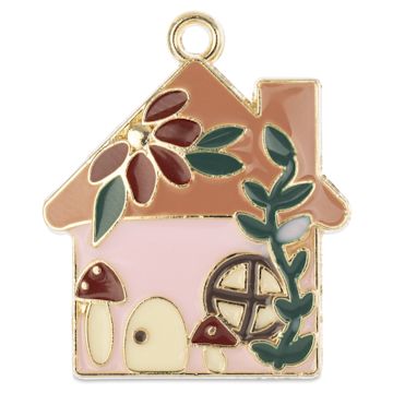 Open in modal - John Bead Sweet & Petite Charm - House, Pink