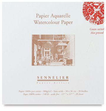 Open in modal - Sennelier Watercolor Blocks - 20 sheet 12" Square block shown
