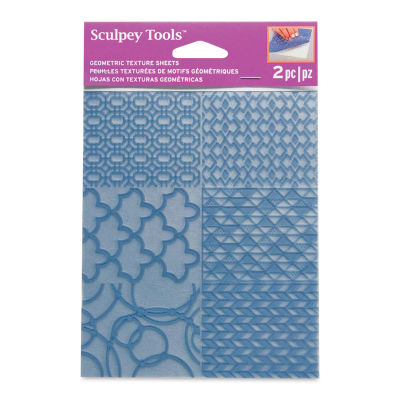Sculpey Texture Sheet - Front of package of Geometric patterns