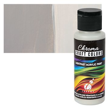 Open in modal - Chroma Craft Colors Acrylic Paint - Before the Storm, swatch and bottle