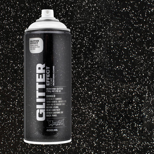 Montana Glitter Effect Spray Paint - Glitter Silver, 11 oz Can