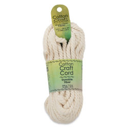 Pepperell Cotton Macramé Cord - Front view of Natural, 6mm, 50 ft. package