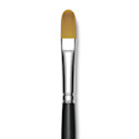 Trekell Synthetic Gold Taklon Brush - Filbert, Long Handle, Size 12