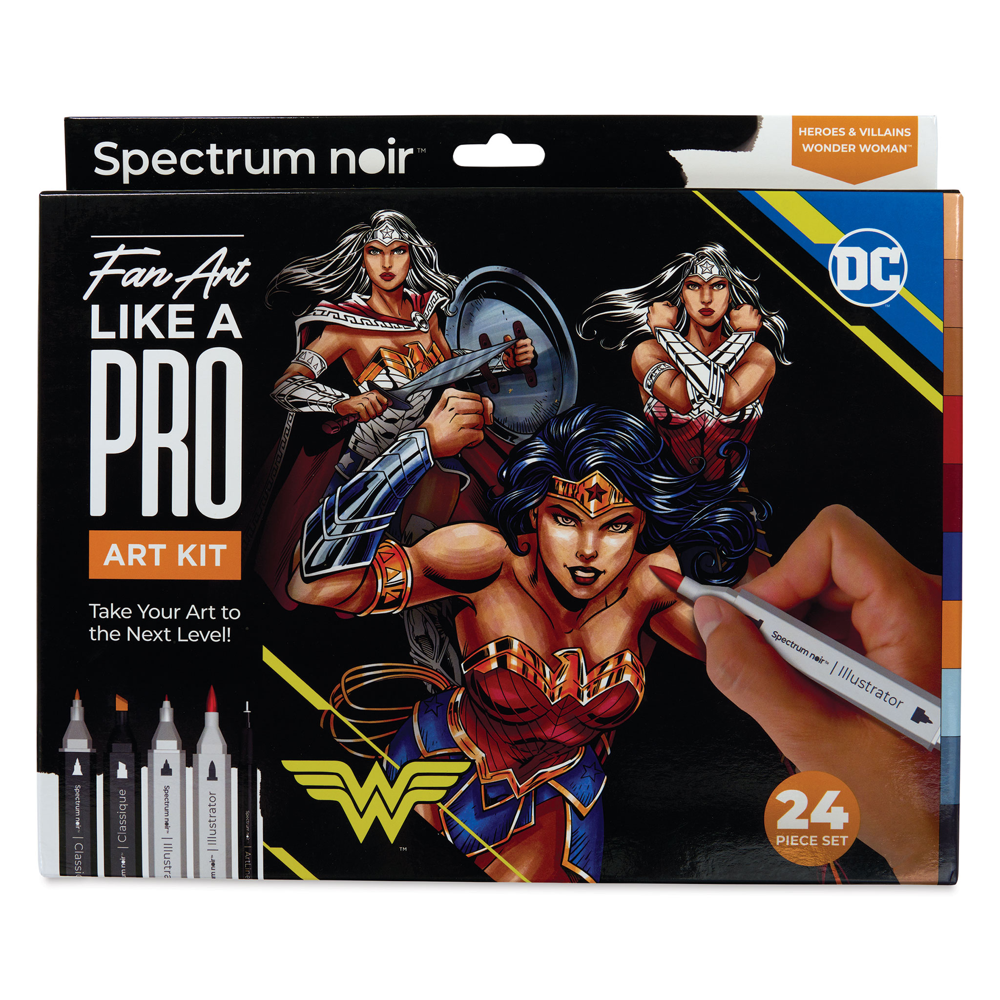 Spectrum Noir DC Heroes and Villains Pro Fan Art Markers - Wonder Woman,  Kit of 24 | Utrecht Art Supplies