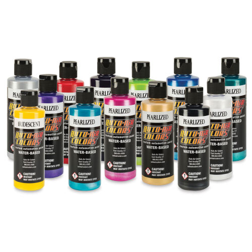 Createx Iridescent 8 Airbrush Paint Colors Set 2 Oz Bottles