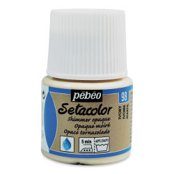Pebeo Setacolor Fabric Paint - Ivory, Shimmer, 45 ml bottle