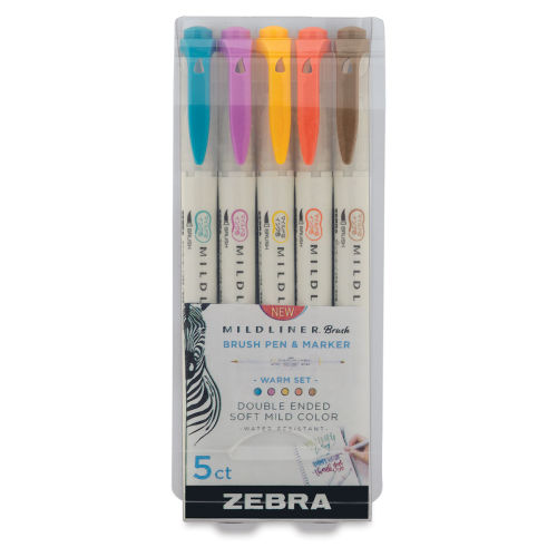 Zebra Mildliner Double Ended Brush Pen - Mild Smoke Blue