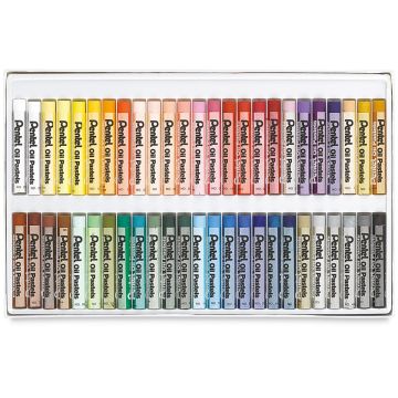 Pentel Oil Pastel Set - Assorted Colors, Set of 50, Inside Package